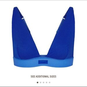 Ready to Ship📫Cotton Plunge Bralette Size SMALL in Cobalt | SKIMS | NWT